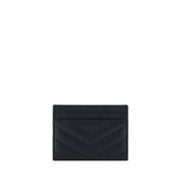 Saint Laurent Black Leather Card Holder